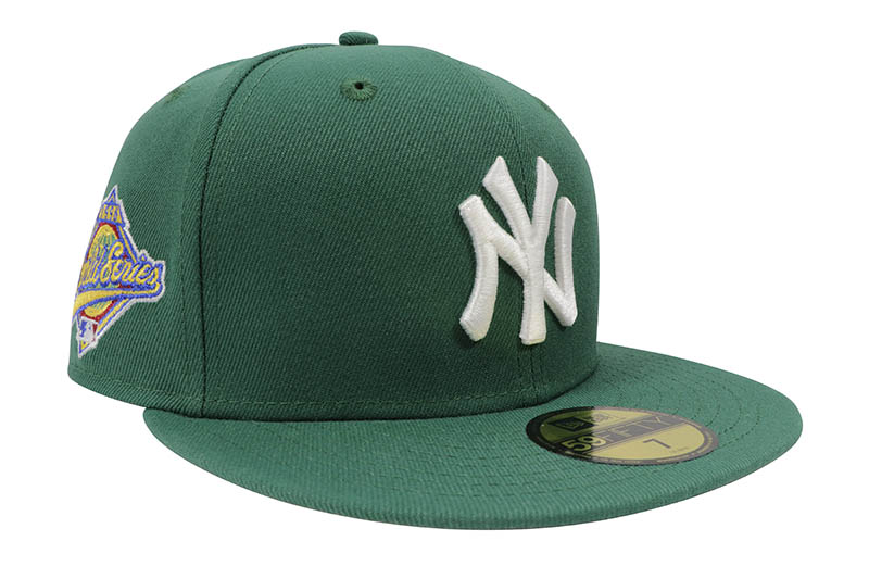 NEW ERA NEW YORK YANKEES 59FIFTY FITTED CAP (1996 WORLD SERIES CUSTOM SIDE PATCH/GREY UNDER VISOR/EMERALD GREEN)