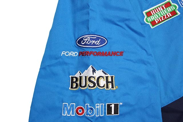 JH Design KEVIN HARVICK BUSCH BEER 2019 PIT SHIRT (NAVY/BLUE)