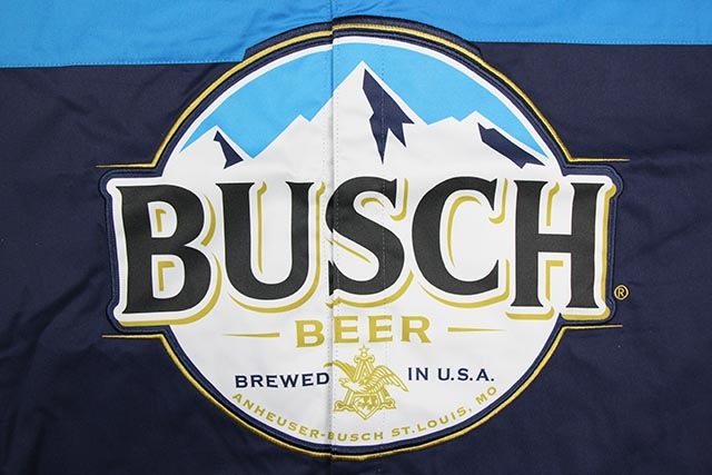 JH Design KEVIN HARVICK BUSCH BEER 2019 PIT SHIRT (NAVY/BLUE)