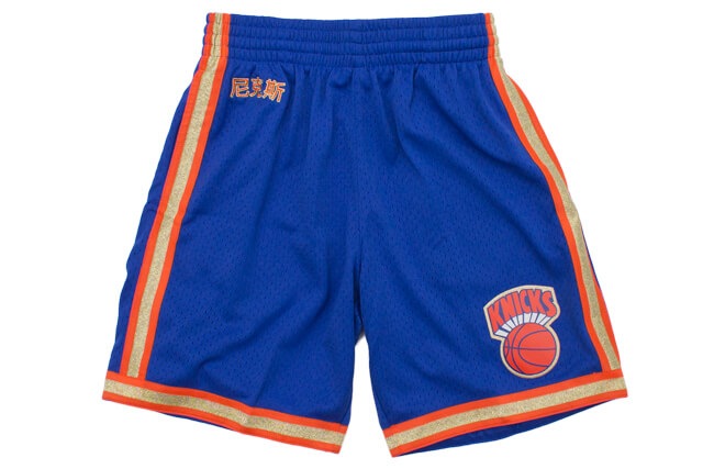 MITCHELL & NESS CHINESE NEW YEAR SWINGMAN MESH SHORTS(NEW YORK KNICKS/1991-92/BLUE) SMSHNG18408