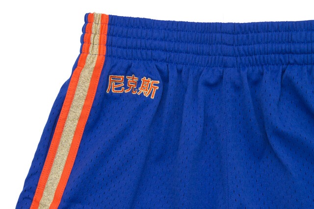 MITCHELL & NESS CHINESE NEW YEAR SWINGMAN MESH SHORTS(NEW YORK KNICKS/1991-92/BLUE) SMSHNG18408