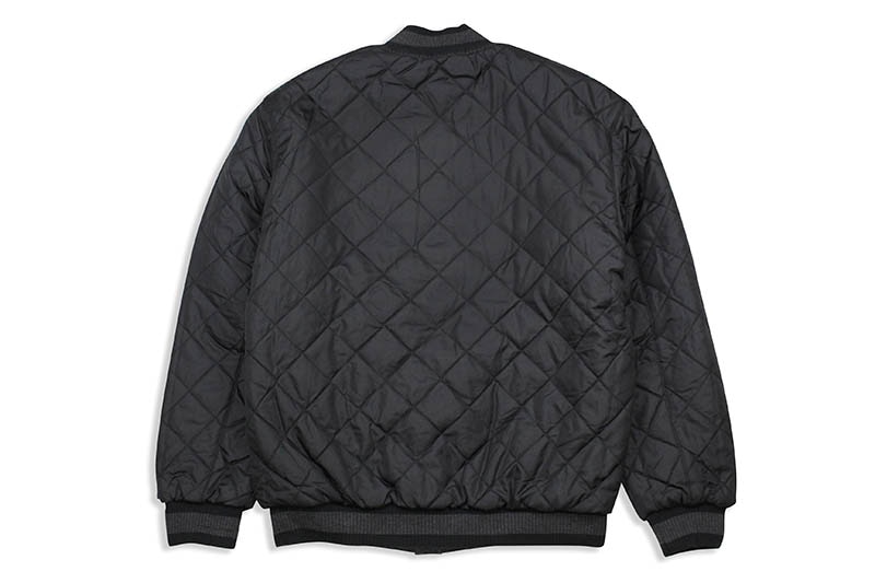 JH Design NEW YORK KNICKS REVERSIBLE LEATHER WOOL POLY TWILL JACKET (203-REV7:CHARCOAL/BLACK)