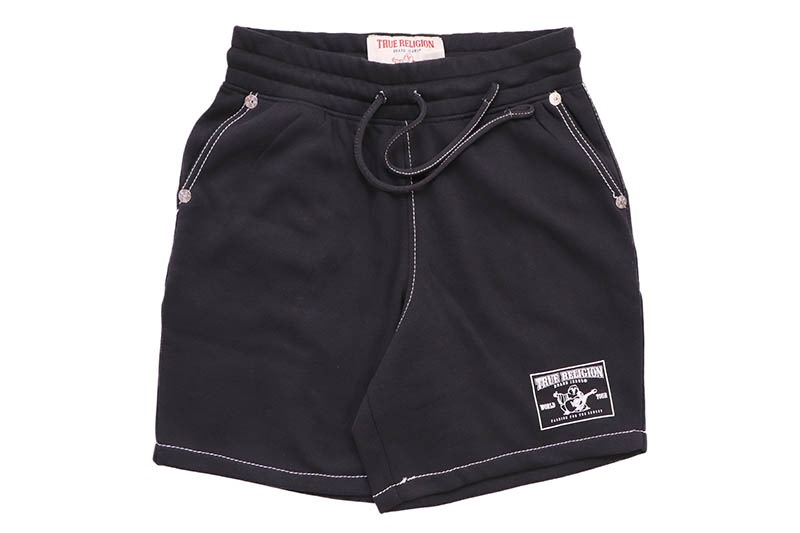 TRUE RELIGION BIG T SWEAT SHORT (108938:BLACK)