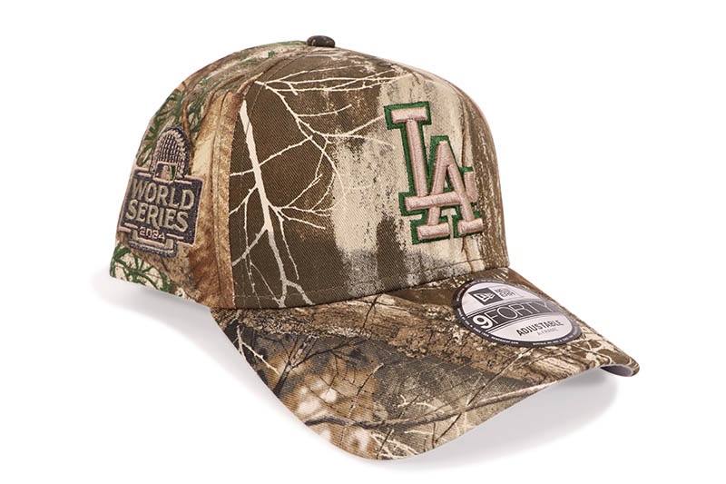 NEW ERA LOS ANGELES DODGERS 9FORTY AF ADJUSTABLE CAP (2024 WORLD SERIES SIDE PATCH/GREY UNDER VISOR/REALTREE CAMO)