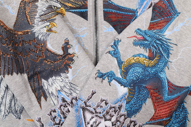 ROKU STUDIO LEGEND IN THE AIR ZIP BOXY HOODIE (RK5481857-HGR