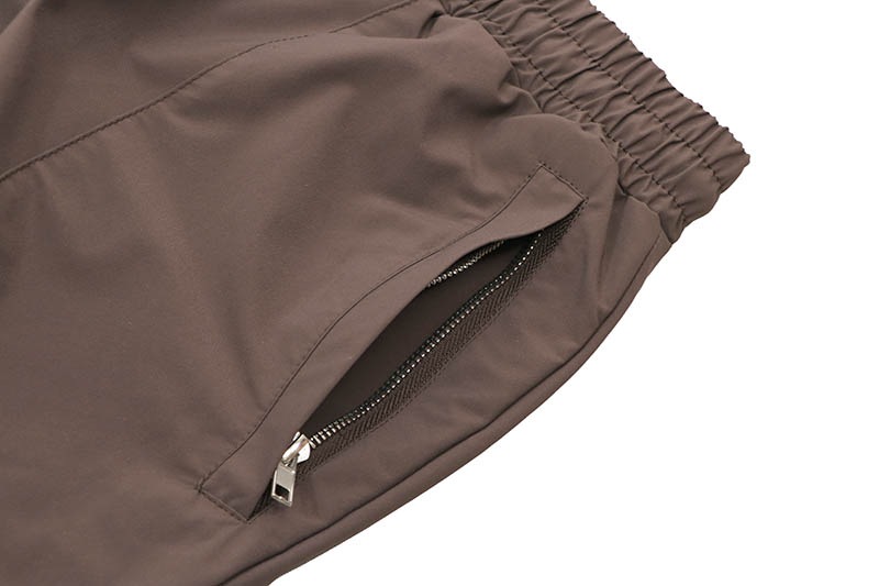 KINDRED RHINESTONE NYLON ZIP UP TRACKSUIT (KD2236:BROWN/KHAKI)