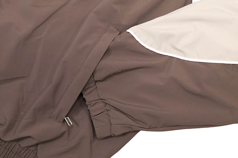 KINDRED RHINESTONE NYLON ZIP UP TRACKSUIT (KD2236:BROWN/KHAKI)