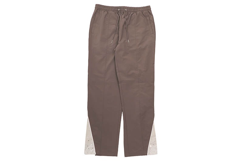 KINDRED RHINESTONE NYLON ZIP UP TRACKSUIT (KD2236:BROWN/KHAKI)