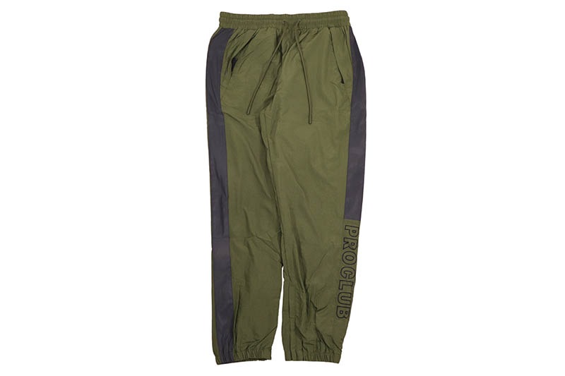 PRO CLUB FULL COURT WINDBREAKER PANTS (OLIVE) 03PC0503