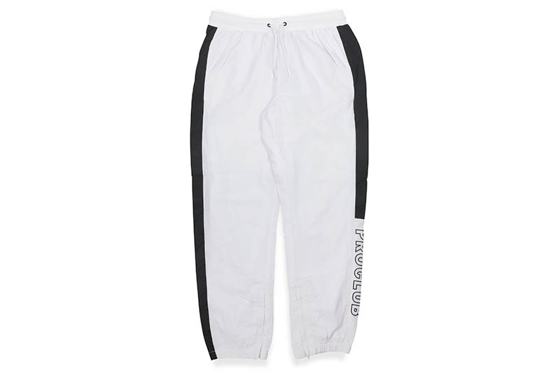 PRO CLUB FULL COURT WINDBREAKER PANTS (WHITE/BLACK) 03PC0503 15PC0507