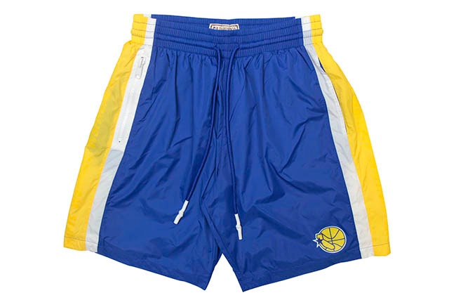 MITCHELL&NESS PACKABLE NYLON SHORTS(GOLDEN STATE WARRIORS)