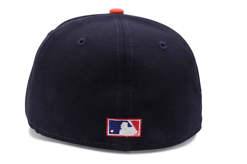 NEW ERA HOUSTON ASTROS 59FIFTY FITTED CAP (1986 ALL-STAR GAME CUSTOM SIDE PATCH/GREEN UNDER VISOR & HOUSTON COLOR SWEATBAND/NAVY ORANGE)