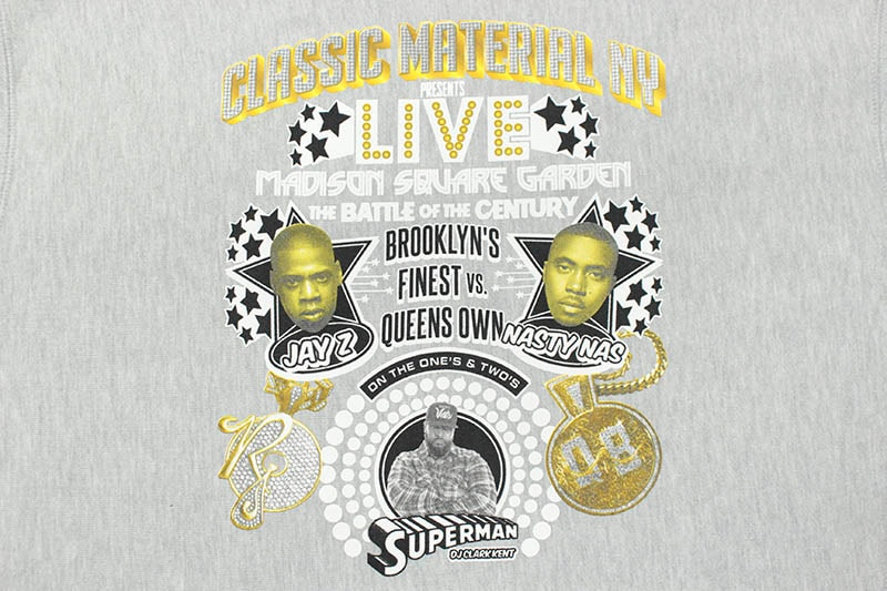 CLASSIC MATERIAL NY THE BATTLE OF THE CENTURY HOODY (GREY HEATHER)