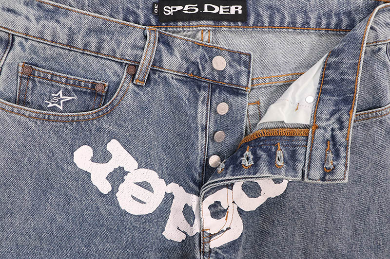 SP5DER OG LOGO DENIM PATCH SHORT | Brand,S-Z,SP5DER | GROWAROUND