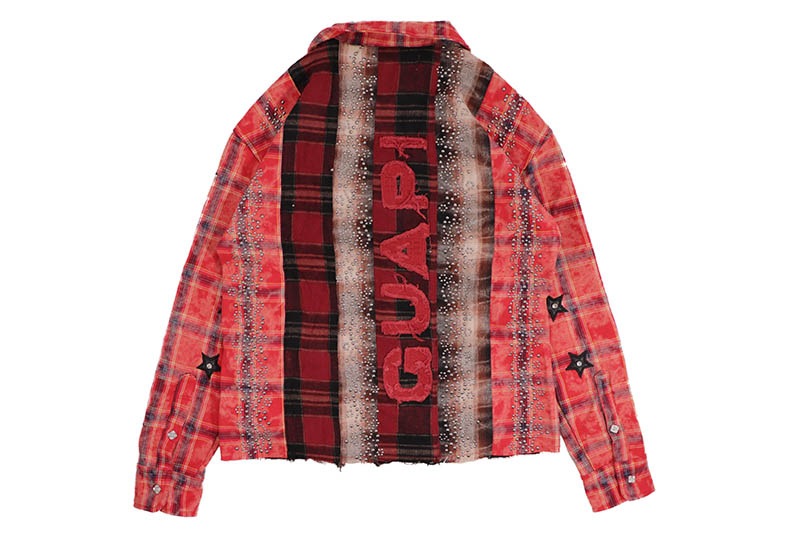 GUAPI BLOOD RED PATCH FLANNEL (639BRPF)
