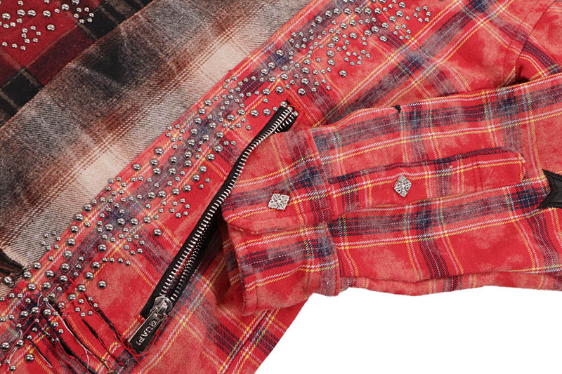 GUAPI BLOOD RED PATCH FLANNEL (639BRPF)