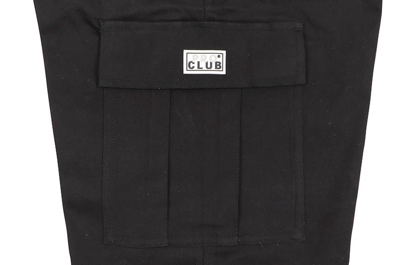PRO CLUB HEAVYWEIGHT STRETCH TWILL CARGO LOUNGE PANT (BLACK) 15PC0502