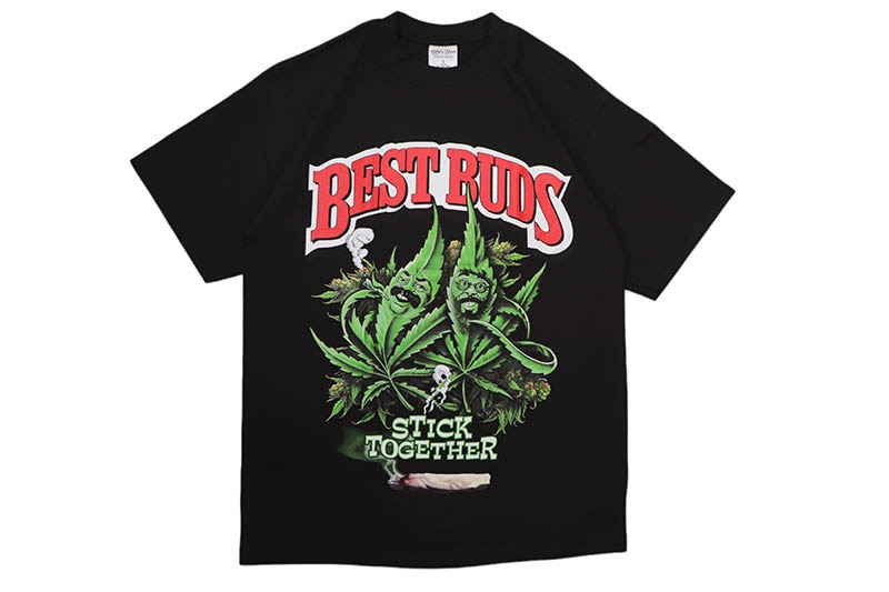STREET WEAR SUPPLY BEST BUDS STICK TOGETHER T-SHIRT (BLACK)