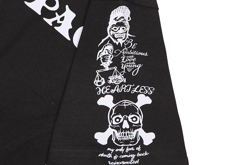 2PAC TATOO T-SHIRTS (SHAKA BLACK)
