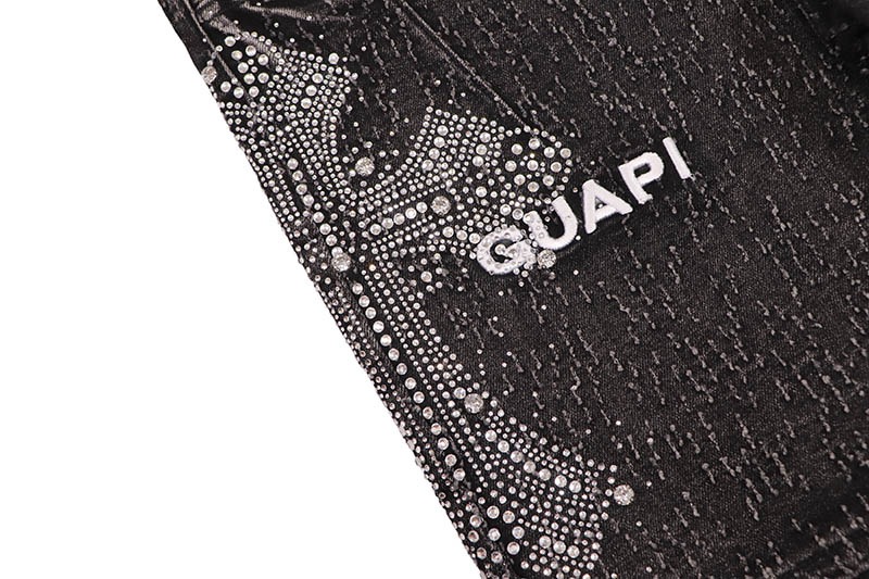GUAPI VINTAGE BLACK DISTRESSED DENIM SHORTS (841VBDDS) | Brand,G-L