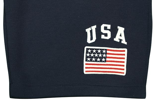 POLO RALPH LAUREN USA FLAG SWEAT SHORTS(NAVY)