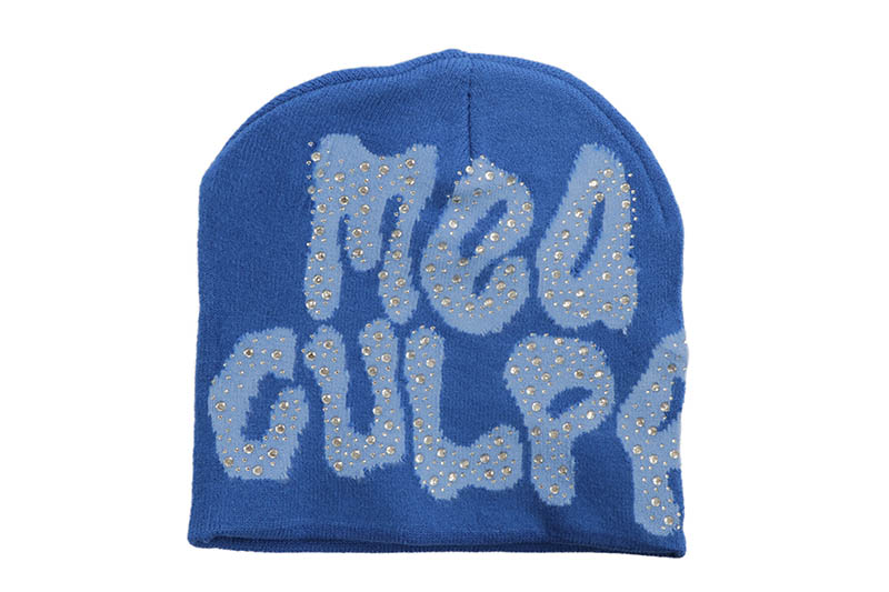 MEA CULPA Y2K RHINESTONE BEANIE (DARK BLUE) | Brand,OTR,その他の