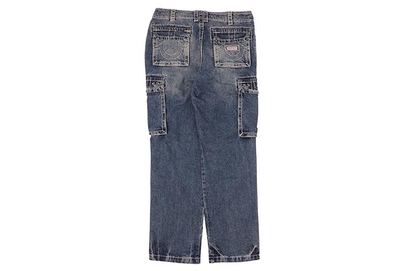 TRUE RELIGION BIG T BAGGY CARGO JEAN (108420:EL ESTOR MEDIUM WASH)