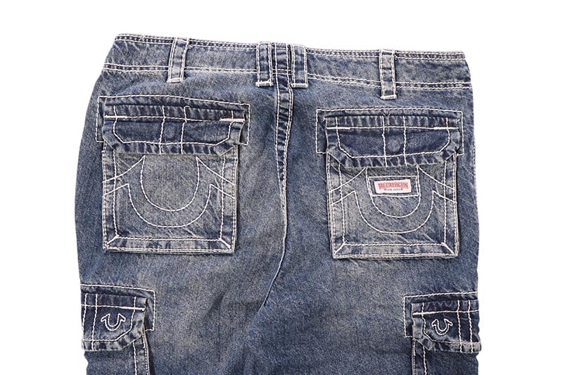 TRUE RELIGION BIG T BAGGY CARGO JEAN (108420:EL ESTOR MEDIUM WASH)
