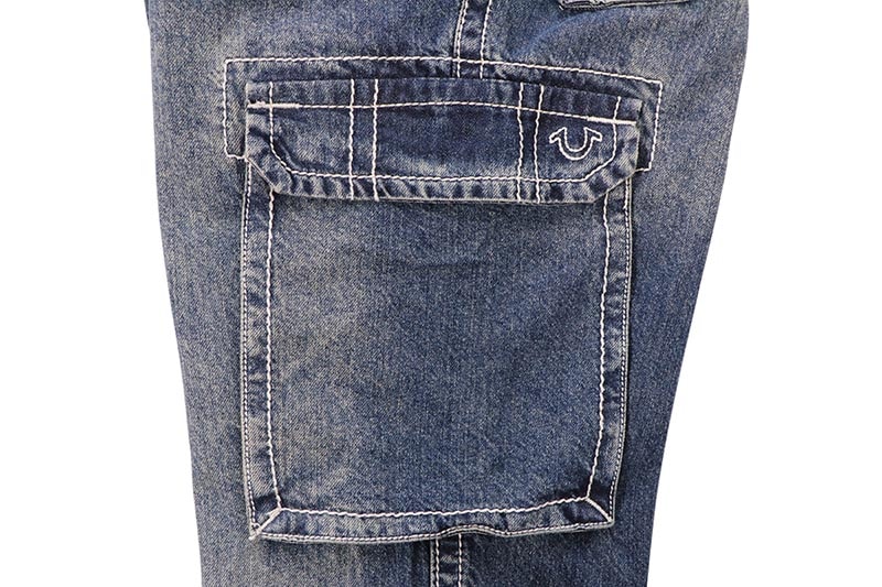 TRUE RELIGION BIG T BAGGY CARGO JEAN (108420:EL ESTOR MEDIUM WASH)