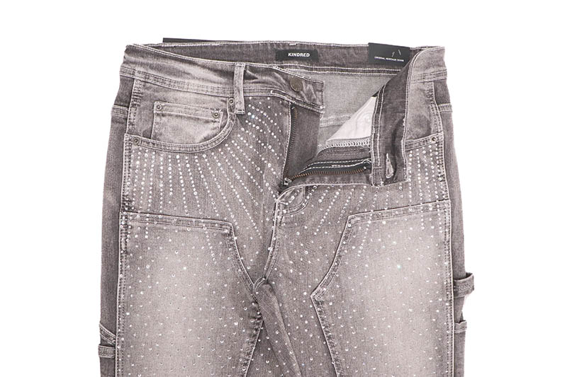 KINDRED DOUBLE KNEE STACKED FIT PANTS (KD2213P:GREY)