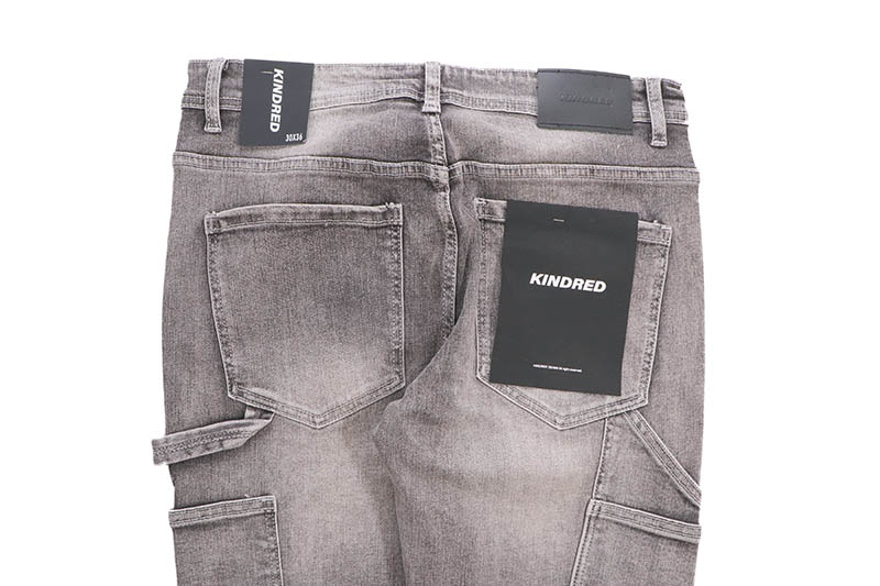 KINDRED DOUBLE KNEE STACKED FIT PANTS (KD2213P:GREY)