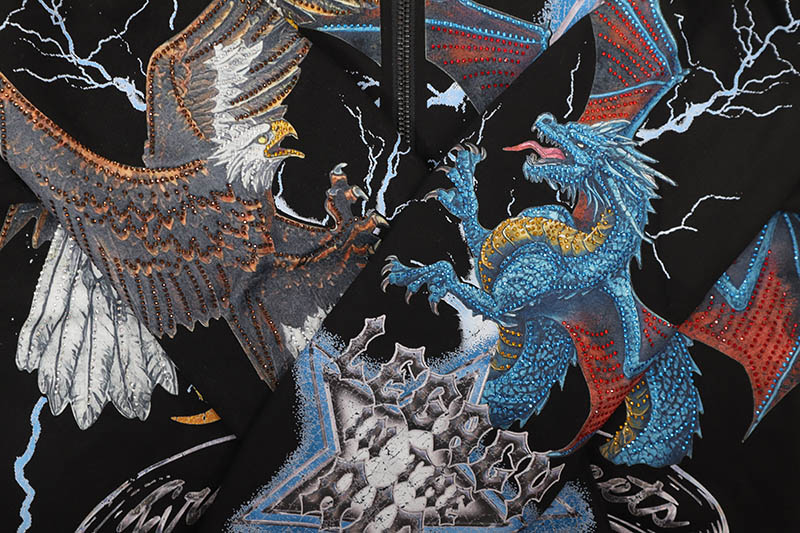 ROKU STUDIO LEGEND IN THE AIR ZIP BOXY HOODIE (RK5481857-BLK:BLACK)