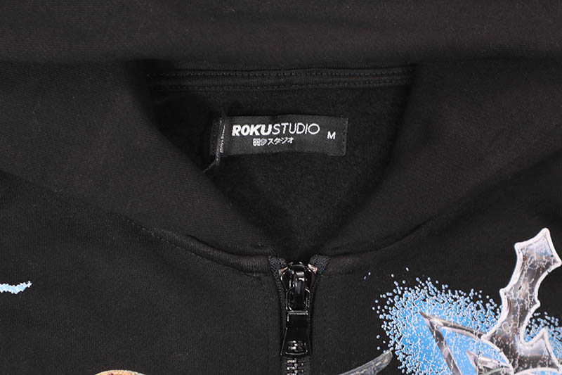 ROKU STUDIO LEGEND IN THE AIR ZIP BOXY HOODIE (RK5481857-BLK:BLACK)