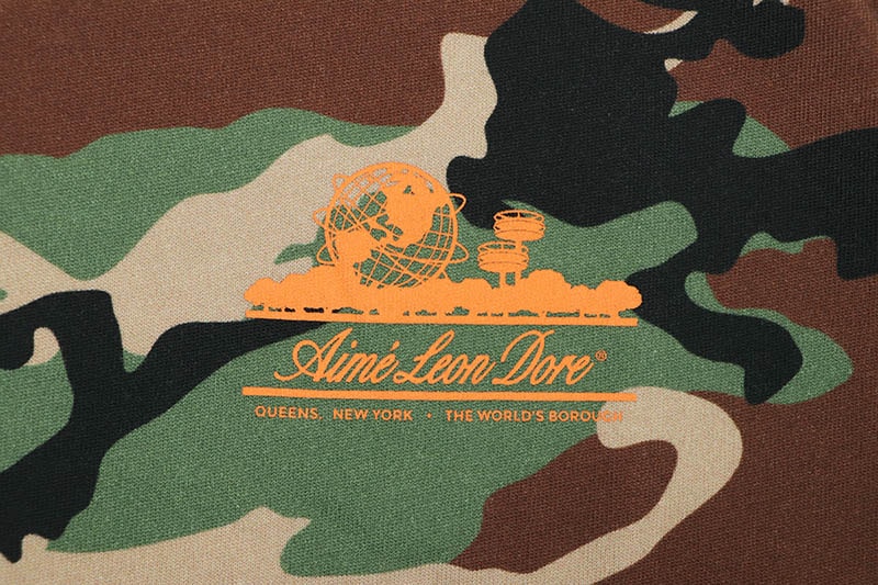 AIME LEON DORE CAMO UNISPHERE T-SHIRTS (FROG CAMO)