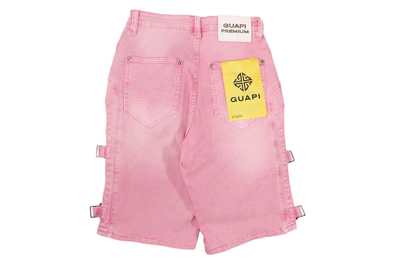 GUAPI FRENCH ROSE CROSS BUCKLE SHORTS (863FRCBS)