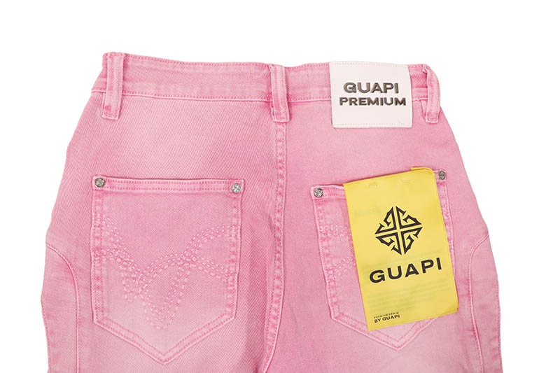 GUAPI FRENCH ROSE CROSS BUCKLE SHORTS (863FRCBS)