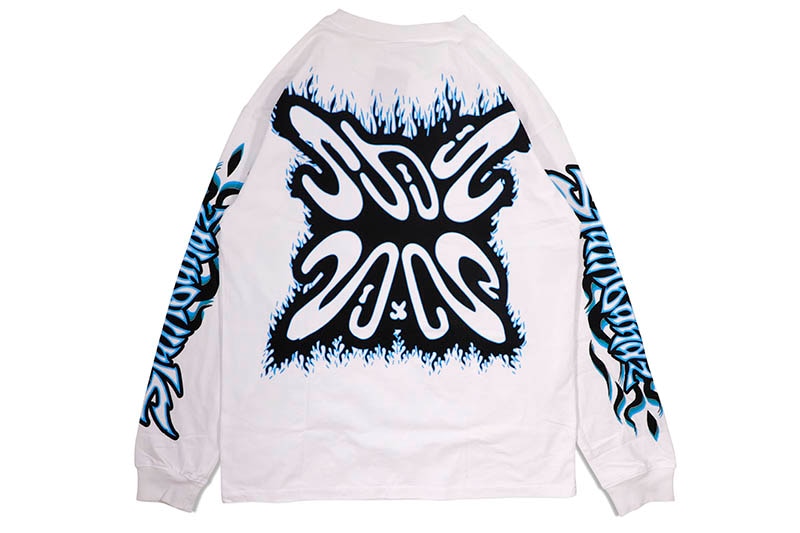 SB STUDIOS STAINBANDZ LONGSLEEVE T-SHIRTS (WHITE/BLUE)