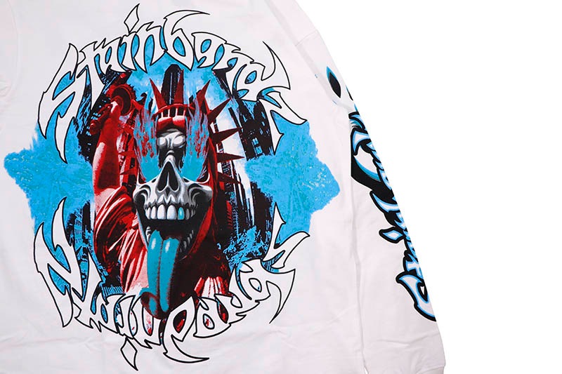 SB STUDIOS STAINBANDZ LONGSLEEVE T-SHIRTS (WHITE/BLUE)