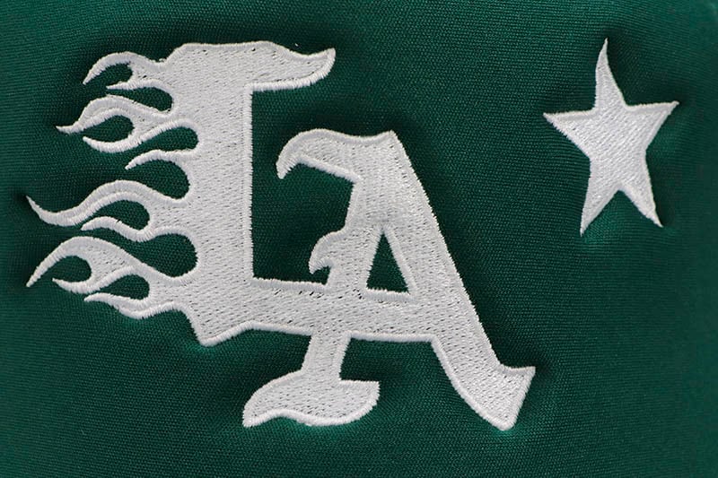 DROPOUT NEW YORK LA FLAMES TRUCKER HAT (FOREST GREEN) BB252