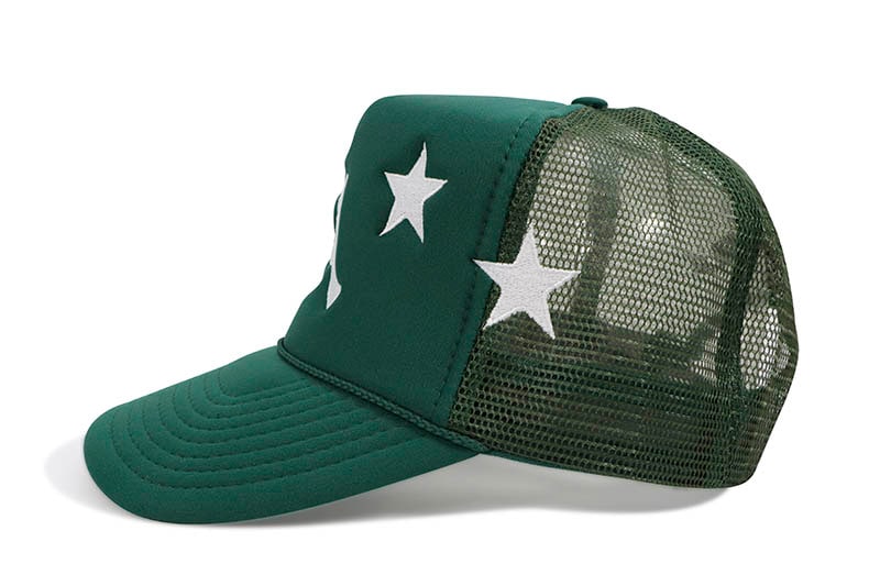 DROPOUT NEW YORK LA FLAMES TRUCKER HAT (FOREST GREEN) BB252
