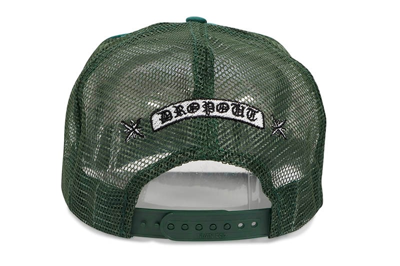 DROPOUT NEW YORK LA FLAMES TRUCKER HAT (FOREST GREEN) BB252