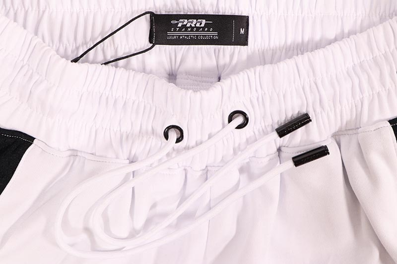 PRO STANDARD LOS ANGELES LAKERS SCRIPT TAIL DOUBLE KNIT 2.0 SHORT (BLL3515428-WBL:WHITE/BLACK)