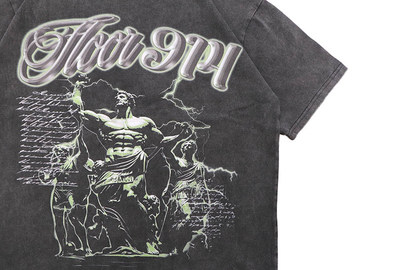 FLOOR 914 ROMAN THUNDER T-SHIRT (BLACK)