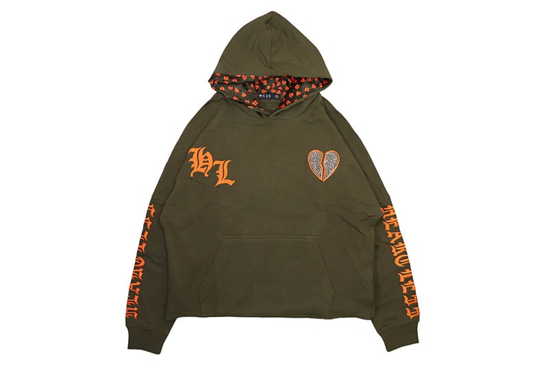 FOCUS HEARTLESS CROPPED HOODIE & STACKED JOGGER SET (80559:OLIVE)