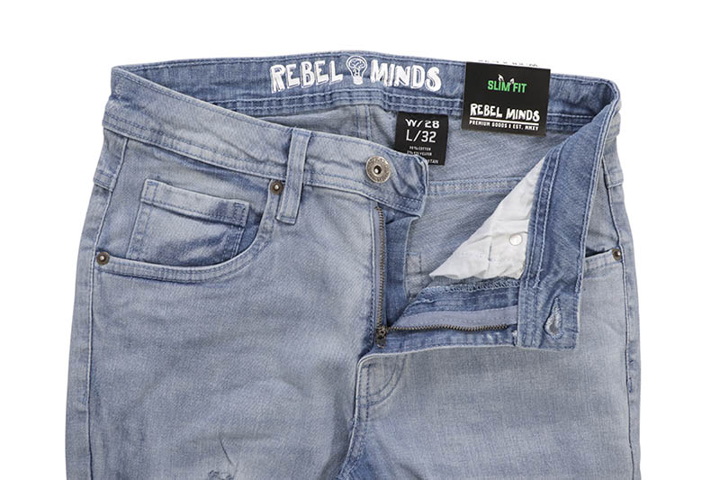 REBEL MINDS SLIM FIT JEANS (100-610:LT. INDIGO)