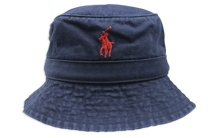 POLO RALPH LAUREN COTTON CHINO BUCKET HAT (710798567005:NEWPORT NAVY)