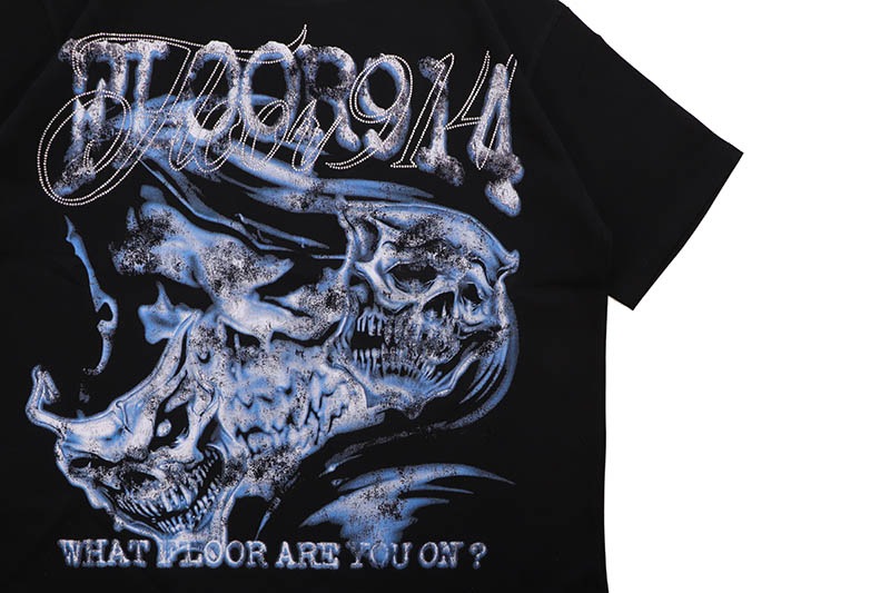 FLOOR 914 SKULLTEX T-SHIRT (BLACK)