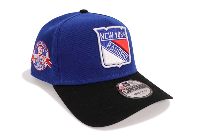 NEW ERA NEW YORK RANGERS 9FORTY AF ADJUSTABLE CAP (85TH ANNIVERSARY/GREY UNDER VISOR/ROYAL BLUE BLACK)