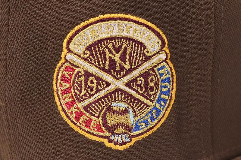 NEW ERA NEW YORK YANKEES 59FIFTY FITTED CAP (1938 WORLD SERIES SIDE PATCH/GREY UNDER VISOR/WALNUT) 14724844