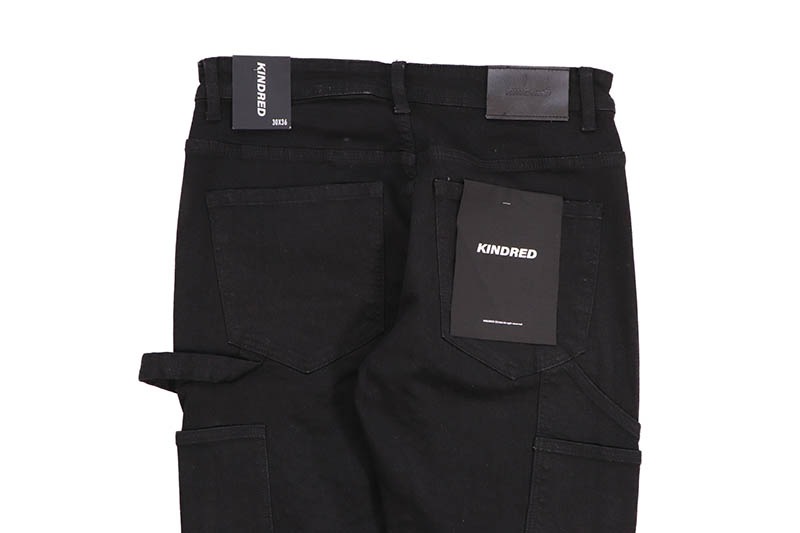 KINDRED DOUBLE KNEE STACKED FIT PANTS (KD2213P:BLACK)